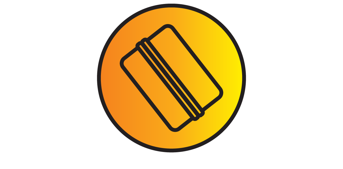 Oranje pictogram van een tool die wordt gebruikt om DI-NOC Architectural Finishes te installeren