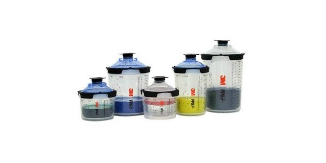 3M Spuitbekers Serie 2.0 op een witte achtergrond
