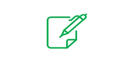 Afbeelding met papier en pen als pictogram
