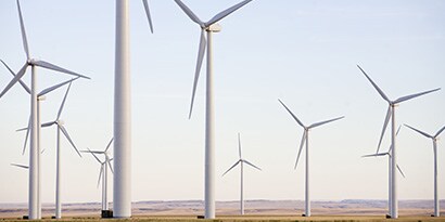 energie met windturbines
