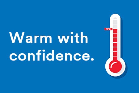 verwarm met vertrouwen
