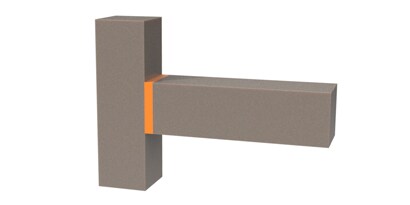Veelvoorkomende vormen van spanning. Afbeelding van een t-verbinding.
