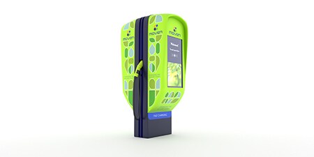 EV-laadpaal met digitale-printfolie.
