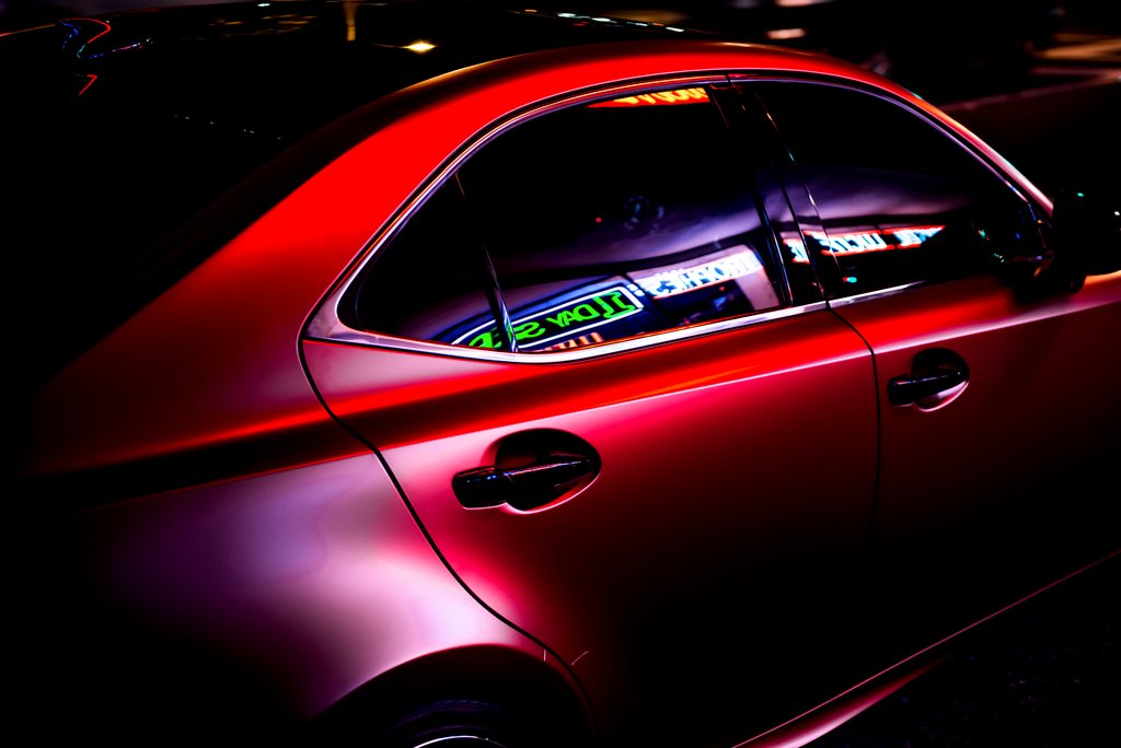 Auto gewrapt met Satin Vampire Red folie