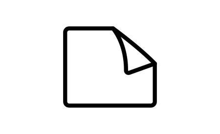 pictogram van folievierkant met hoek naar achteren gepeld
