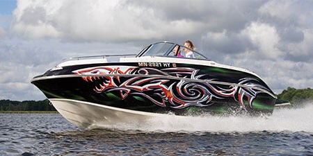 Graphics op een boot
