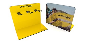 Futuro verkooppuntmateriaal – extra small toonbankdisplay
