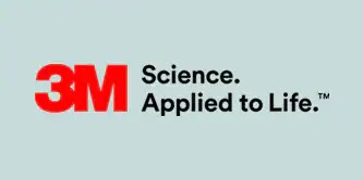 Pictogram dat 3M laat zien. Wetenschap. toegepast op het leven-logo
