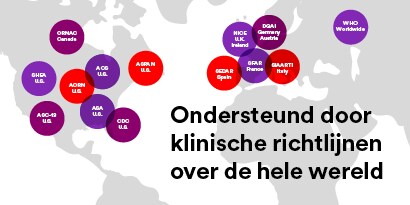 Ondersteund door internationale klinische richtlijnen
