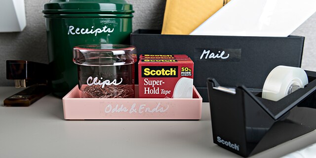 Label van alles en nog wat met Scotch® Super-Hold Tape

