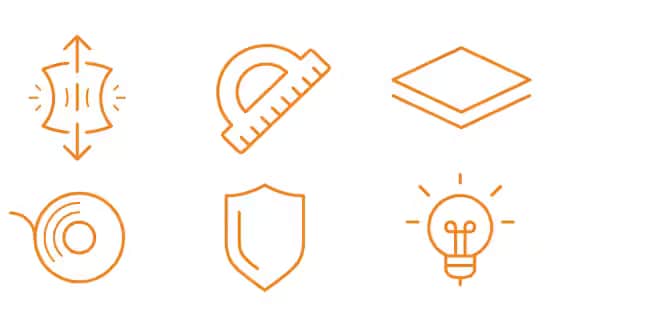 Groep pictogrammen die de voordelen voor de wrap-installateur symboliseren.

