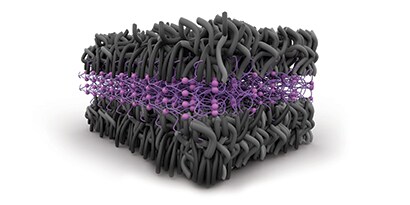 Leer over de vier mechanismen van hechting. Afbeelding van diffusiehechting op moleculair niveau.
