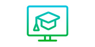Scherm met pictogram van academische baret
