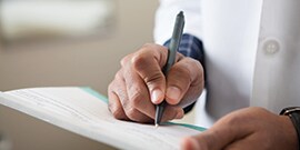 Delen van medische geschiedenis voorafgaand aan operatie