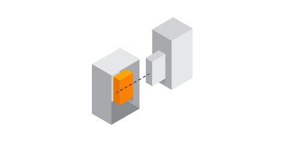 Voorbeeld van een pen- en gatverbinding
