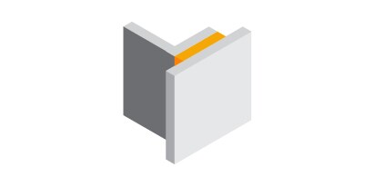 Voorbeeld van een haakse verbinding
