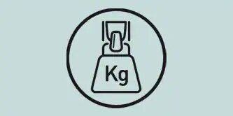 Pictogram met een gewicht om aan te tonen dat Command™ stevig vastzit.
