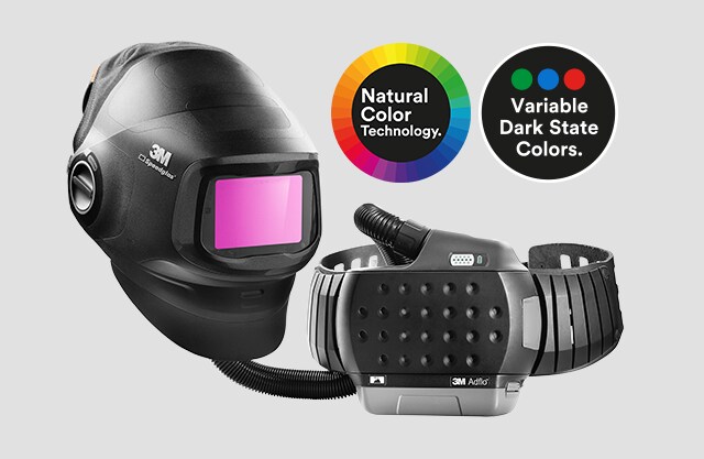 3M lashelm met variabel kleurfilter
