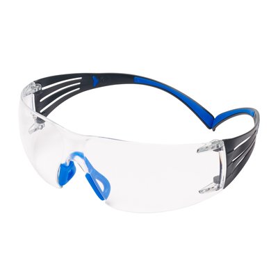 3M™ SecureFit™ 400 veiligheidsbril, blauw/grijs montuur, Scotchgard™ condenswerende/ krasbestendige coating (K&N), heldere lens, SF401SGAF-BLU
