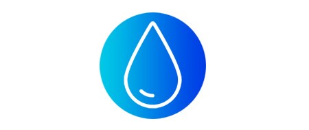 pictogram met een waterdruppel

