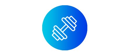 pictogram van korte halter met gewichten
