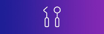 pictogram met tandheelkundige instrumenten

