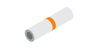 Voorbeeld van een stootnaadverbinding
